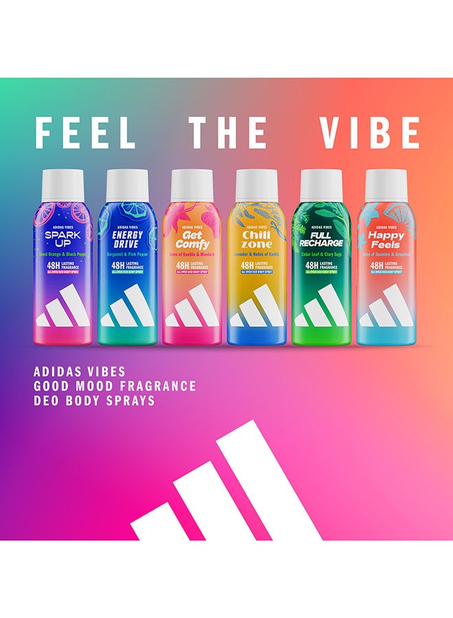Adidas Vibes Get Comfy All-Over Deo Body Spray 150ml - Image 5