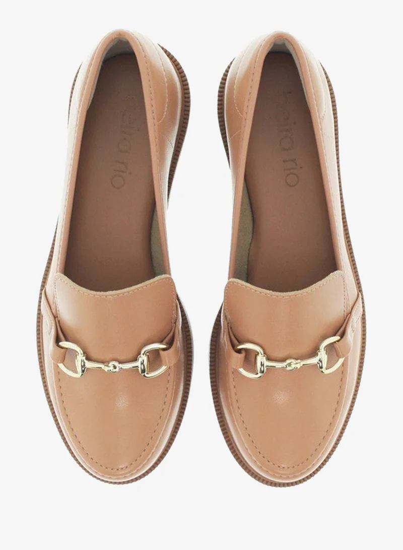 Beira Rio Nude Mid Heels Shoes for Women – Classic Mid Heel Pumps for Girls & Ladies Office Wear for Women | Best Price UAE