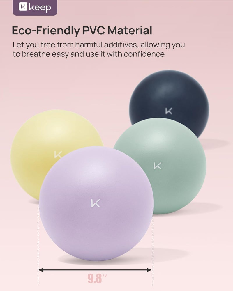 KEEP Pilates Ball Small- Balance Yoga Balls for Working Out, Fitness Ball for Core Strength and Physical Therapy, 25cm,Pale Green - Image 4