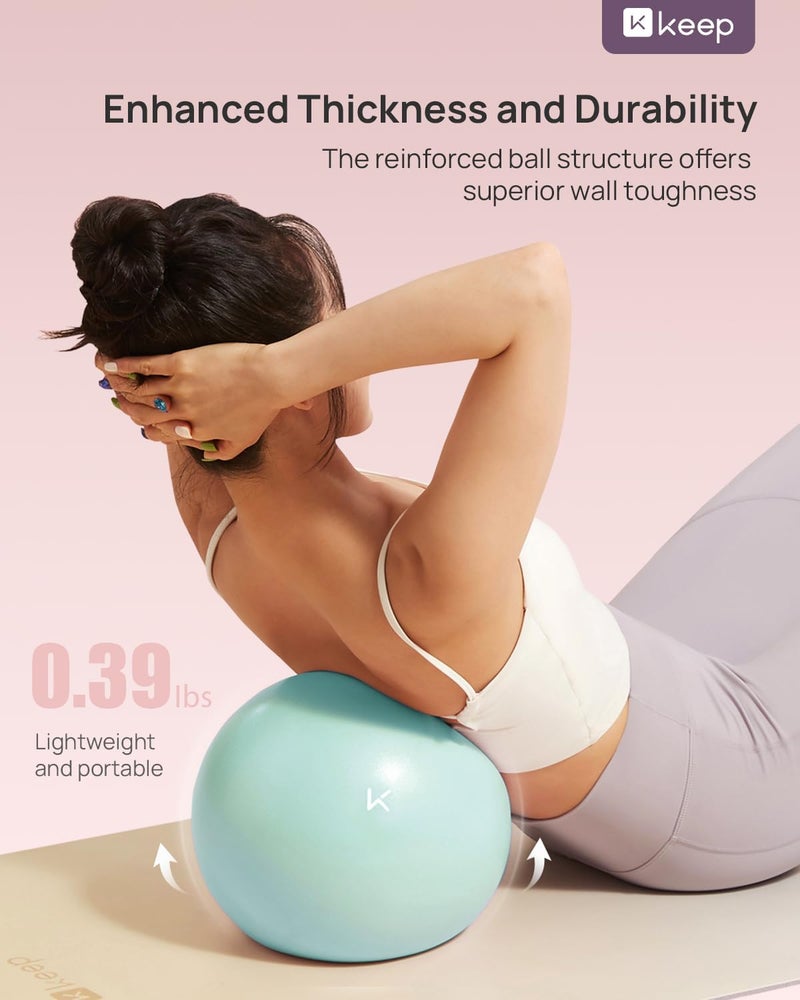 KEEP Pilates Ball Small- Balance Yoga Balls for Working Out, Fitness Ball for Core Strength and Physical Therapy, 25cm,Pale Green - Image 3