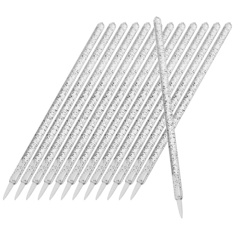 Disposable Fine Point Eyeliner Brush and Lip Brush Applicator with Crystal Handle, Black, Fiber Bristles for Precise Eye Makeup and Lip Gloss Application, Suitable for Professional - Image 1