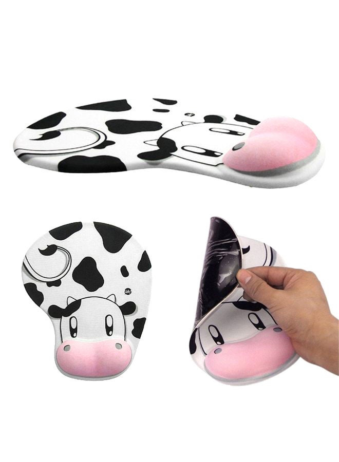 نيبمينينت لوحة ماوس مضادة للانزلاق مع مسند من الجل لدعم المعصم أبيض - Image 3