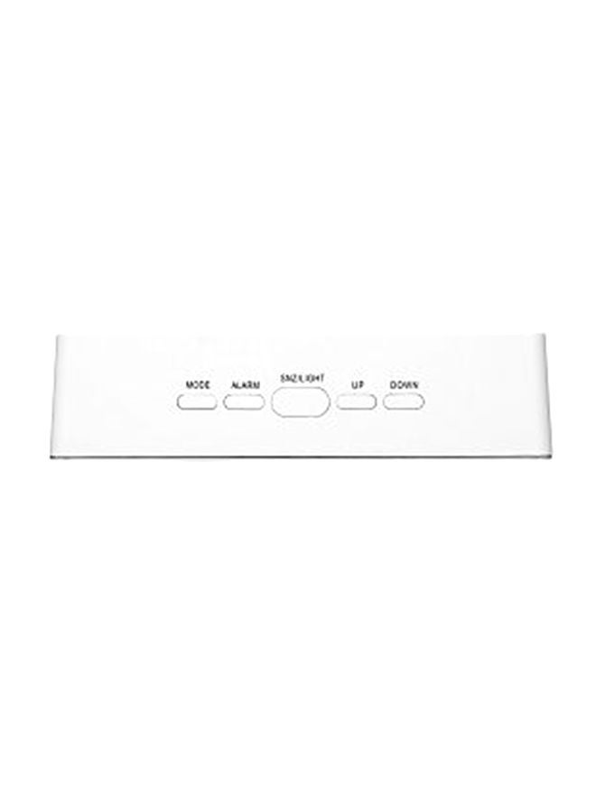 NIBEMINENT LED Digital Projection Alarm Clock White 138x55x34mm - Image 2