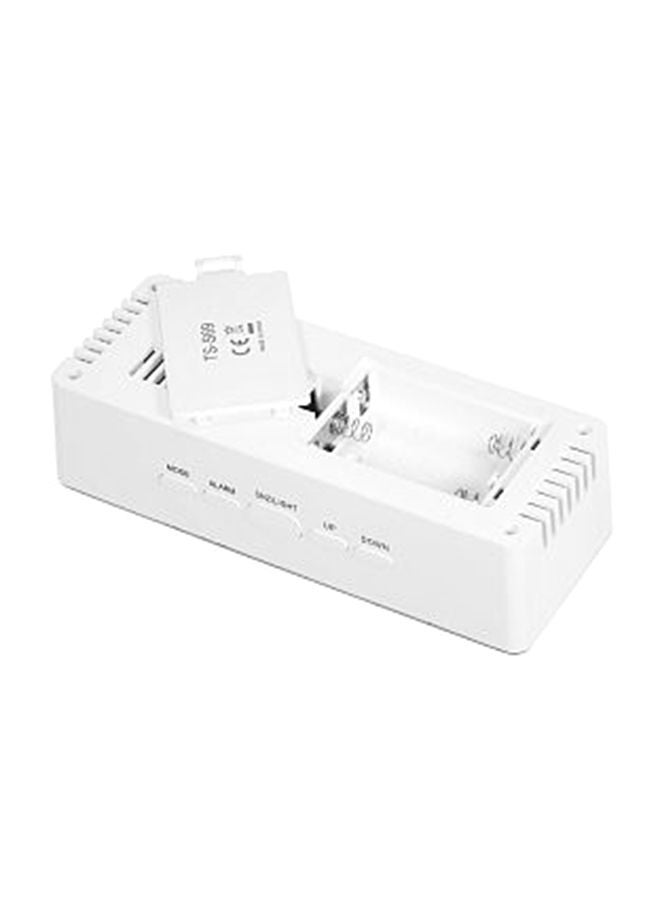 NIBEMINENT LED Digital Projection Alarm Clock White 138x55x34mm - Image 4