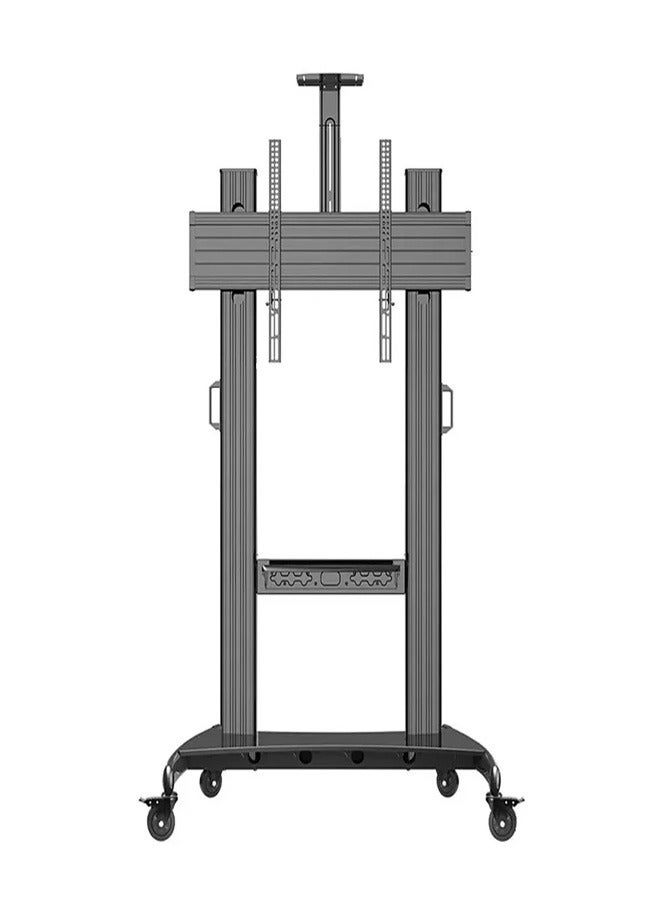 Skill Tech SH TW100 W Motorized Telescopic Height Adjustable Aluminum TV Stand for 75–110 Inch Screens, VESA 200x200 to 1000x600mm, Max Load 136.4kg – Heavy Duty Mobile TV Stand Black - Image 3