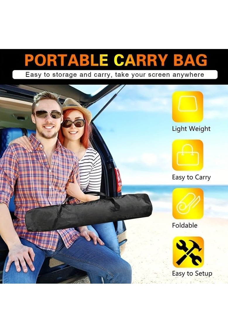 FlashHawk - 100 inch 16:9 Outdoor and Indoor Portable Projector Screen with 2M High Tripod Stands - Image 1