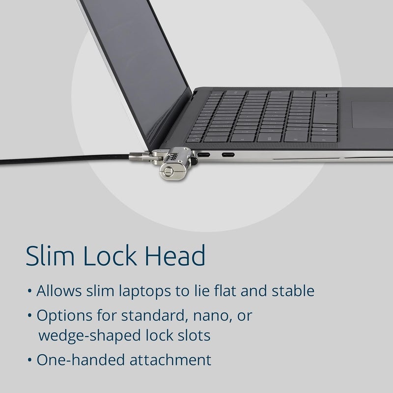 CARE CASE Combination Laptop Lock for Nano Size Security Slot, Resettable 4-Digit Combination Lock (K) - Image 2