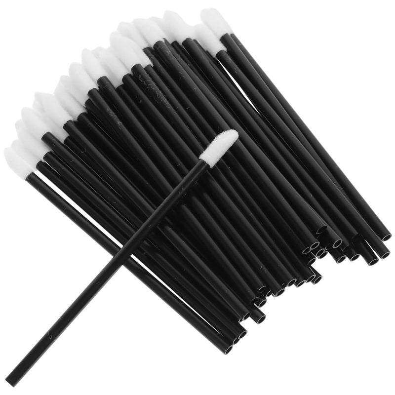 FAVOMOTO Disposable Mini Lipstick Brush 200pcs Hollow Black Lipstick Applicator Wands Portable Lip Balm Makeup Tools for Professional Lip Gloss Application - Image 1