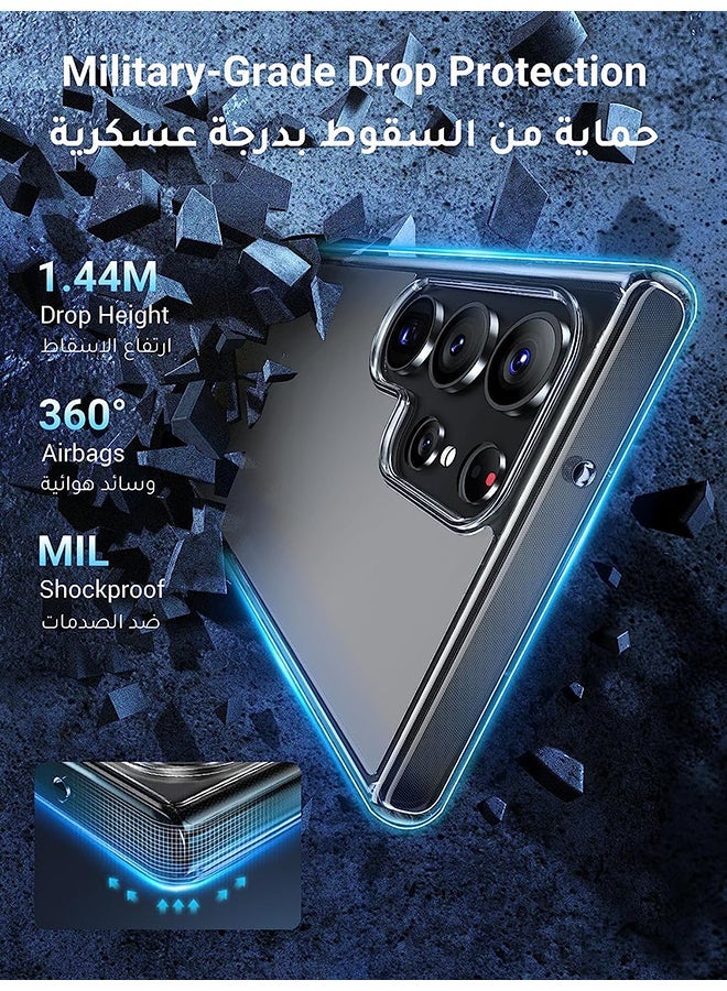 Raxoom Galaxy S23 Ultra Clear Case (6.8 inch), Zero-Fingerprints Anti-scratch Matte Back Cover, Slim and Soft TPU Protector, Full Coverage Drop Protection - Clear - Image 3