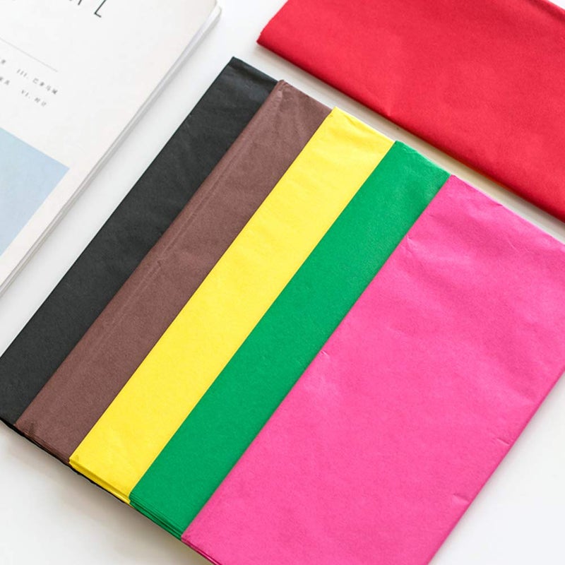 Satomoto 120 Sheets Colored Tissue Paper Bulk Wrapping Craft Paper 20 x 26 for Art Gift Tissue Decoration, 24 Colors - Image 3
