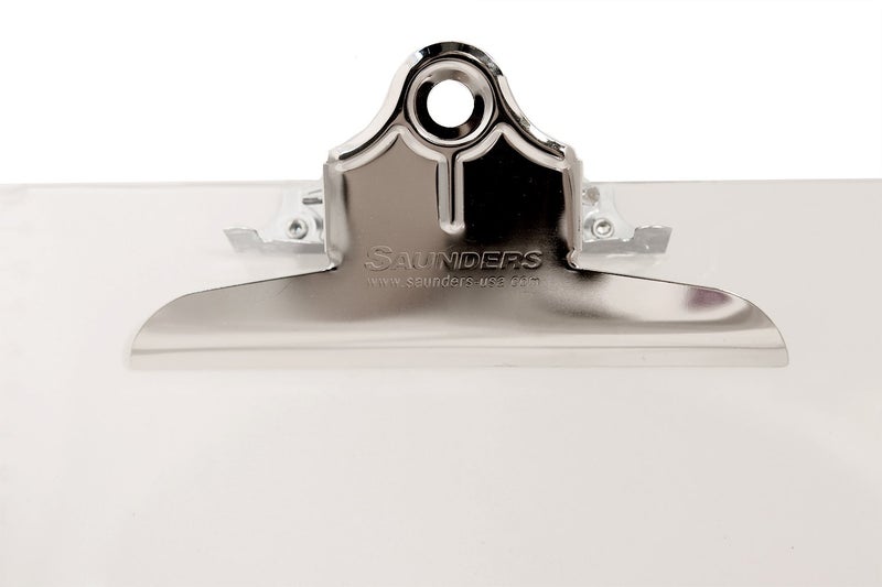 Saunders Recycled Plastic Clipboard with Ruler Edge, 1" Clip Capacity, Holds 8.5 x 11 Sheets, Clear - Image 2