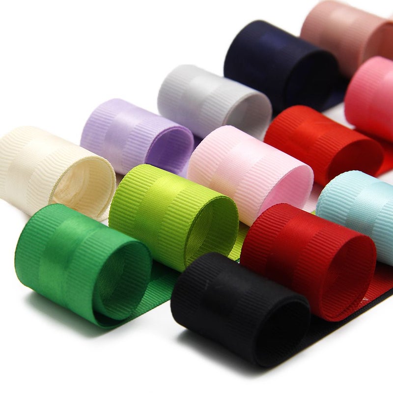 Grosgrain Ribbon 1inch 25mm Solid Color for Party Wedding DIY Gift Wrap - Image 2