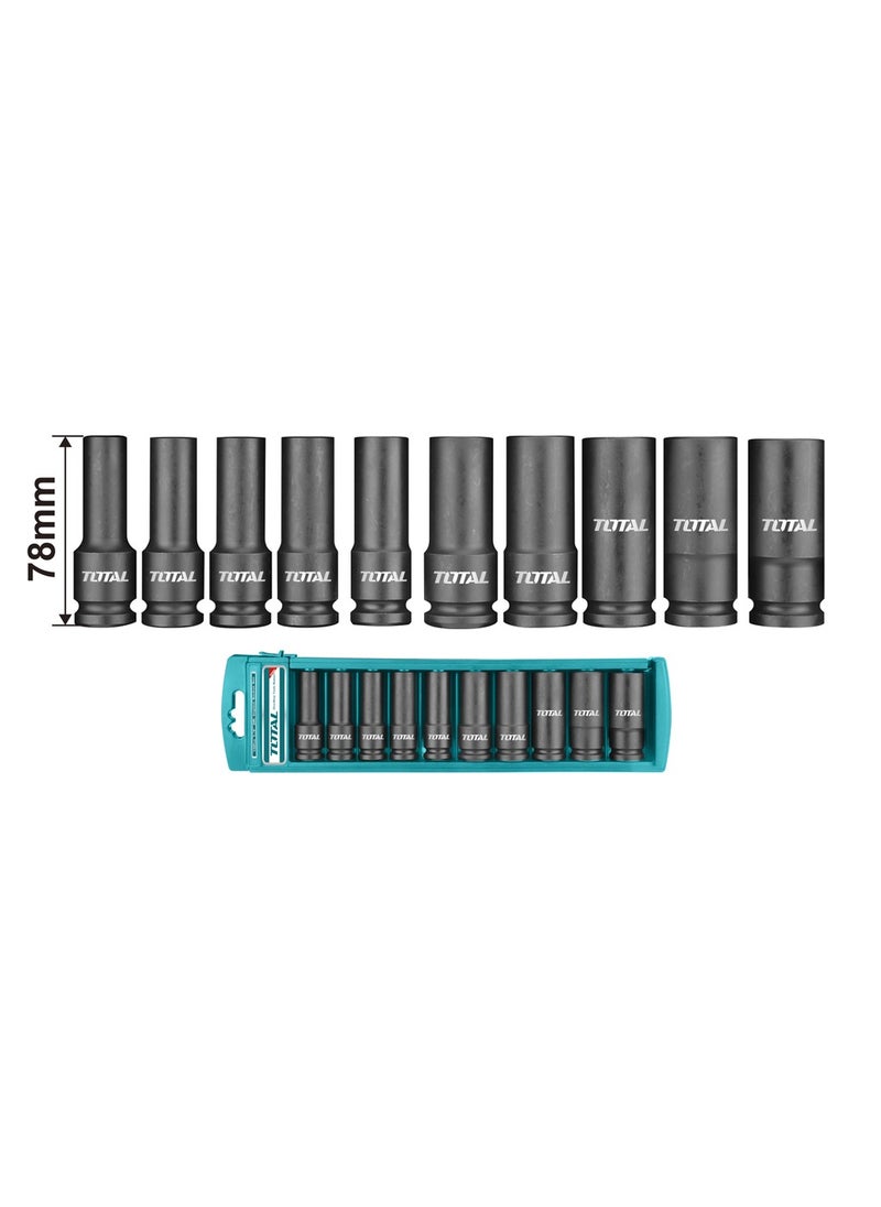 TOTAL .5 inch Impact Socket Set (10pc) THKISD12102 