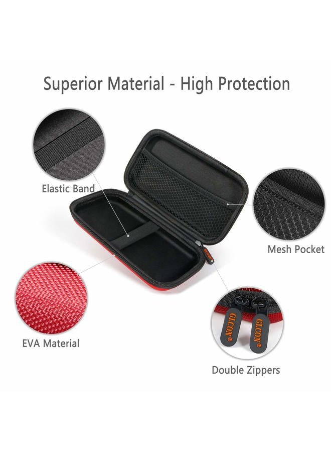 GLCON External Hard Drive Case - Shockproof EVA Carrying Case for WD My Passport Element Seagate Expansion Backup Toshiba 1TB 2TB 4TB (Red) - Image 5