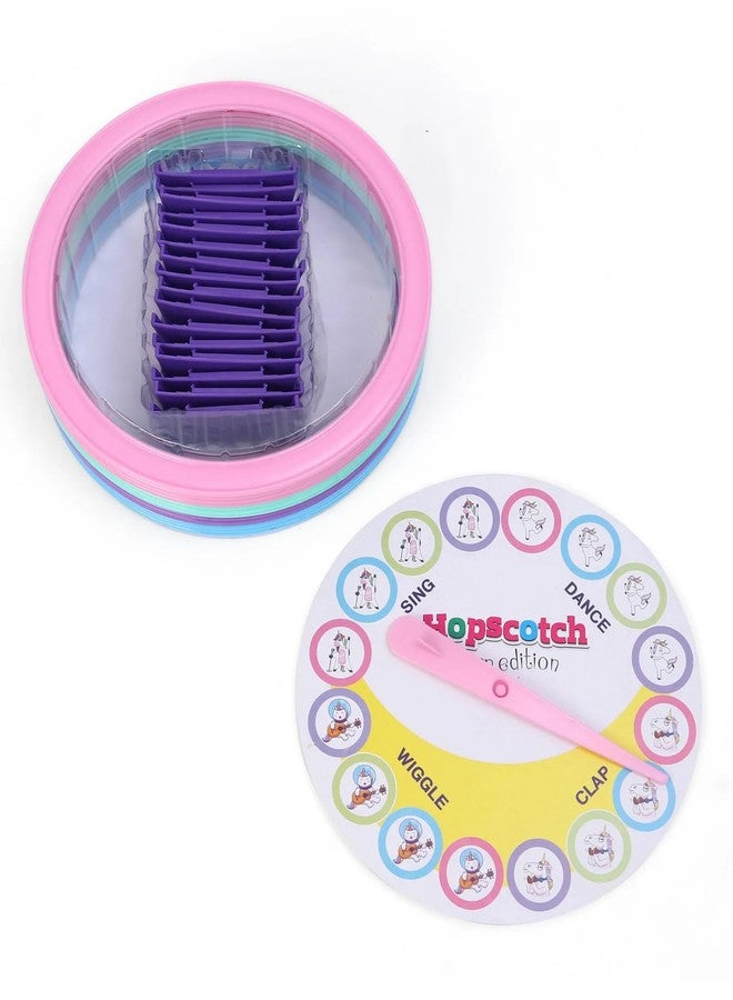 YUIOP - Hopscotch Mat Game for Kids - Active Play -13 Rings,16 Clips & 1 Spinner Board (Hopscotch Unicorn) - Image 5