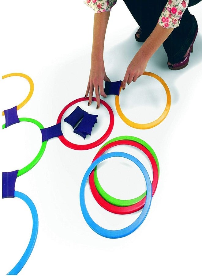 YUIOP - Hopscotch Mat Game for Kids - Active Play -13 Rings,16 Clips & 1 Spinner Board (Hopscotch Unicorn) - Image 4