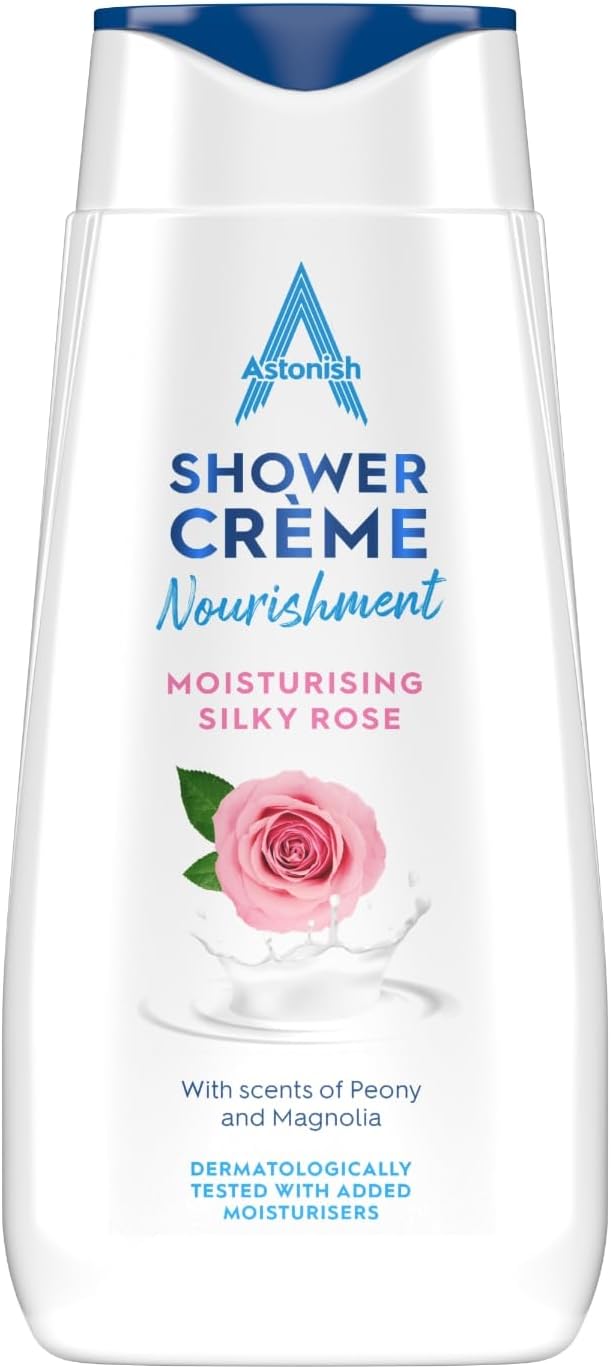 Astonish Shower Crme Silky Rose Cleanses and Moisturises Rose Peony and Magnolia Scented 400ml