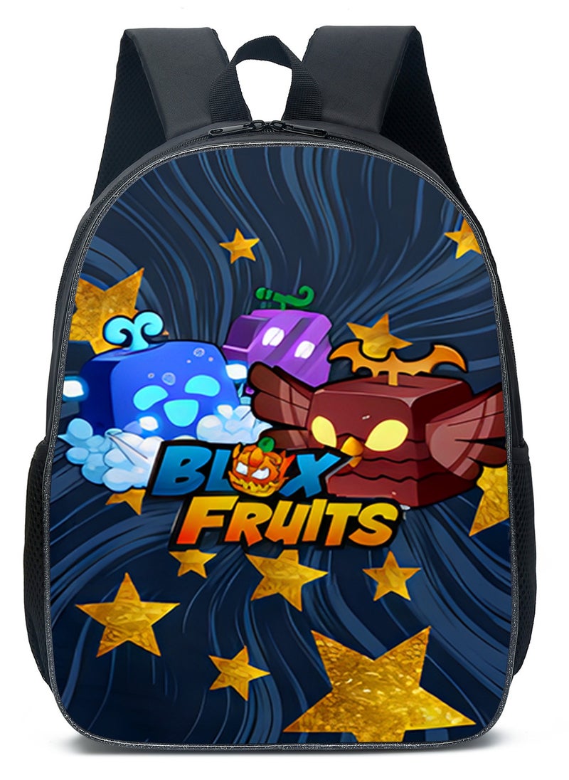 Blox - Blox Fruits Cartoon Backpack Student School Bag - Image 1