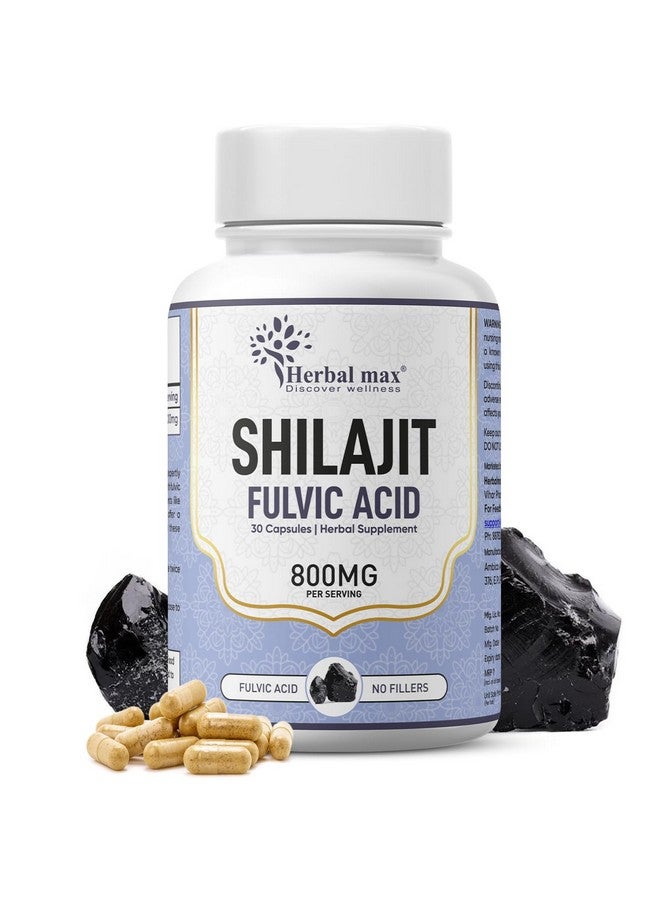 Herbal Max كبسولات هيربال ماكس شيلاجيت | حمض الفولفيك | من أجل التحمل والقدرة والقوة والطاقة والمناعة - 800 ملغ - Image 1