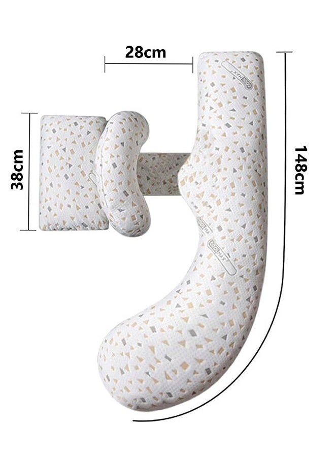 Occuwzz - Pregnancy Body Sleepling Pillow Maternity Pillow with Detachable and Adjustable Pillow Cover Support for Back Legs Belly - Image 1