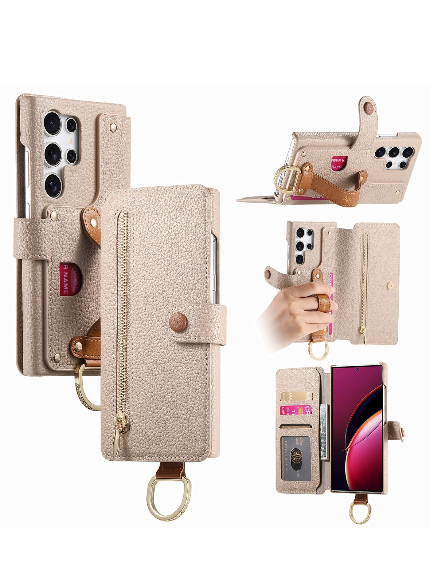 YANCI Samsung Galaxy S25 Ultra phone case, Samsung Galaxy S25 Ultra wallet case with card holder, Samsung Galaxy S25 Ultra phone case, leather flip phone case suitable for Samsung Galaxy S25 Ultra