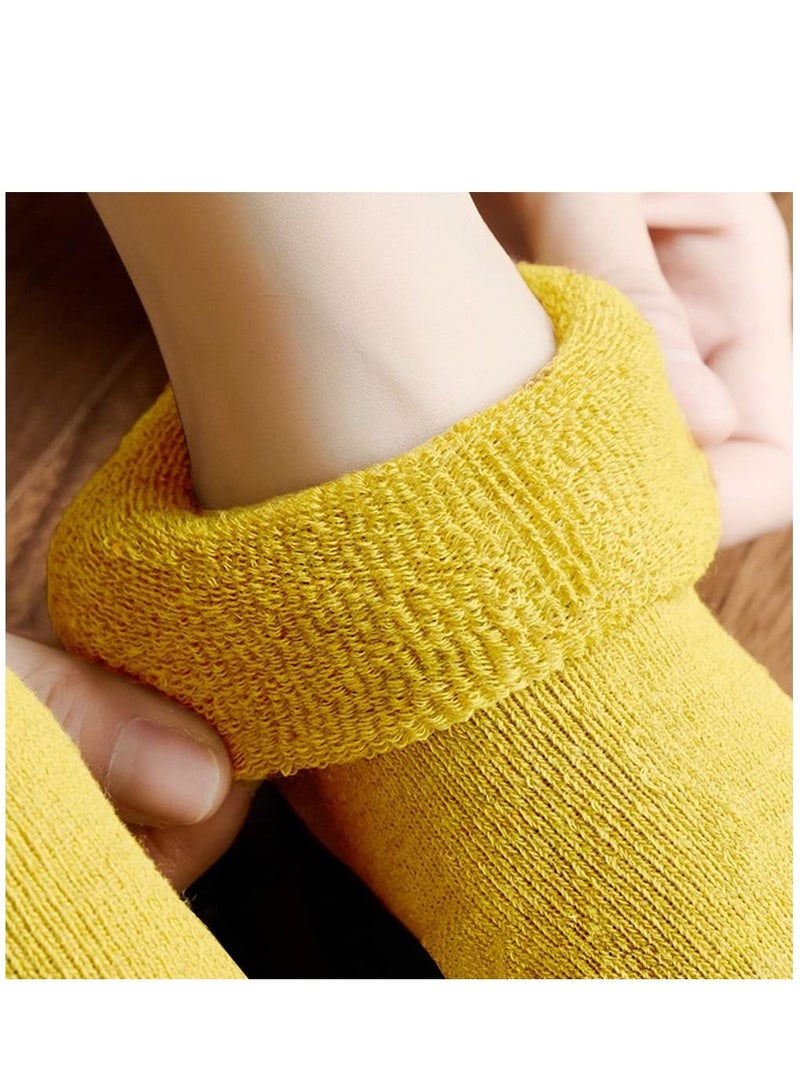 كاست ويف 5 أزواج من الجوارب الصوفية النسائية مقاس 5-9 جوارب دافئة للنساء شتاء بارد بألوان زاهية وجميلة - Image 4
