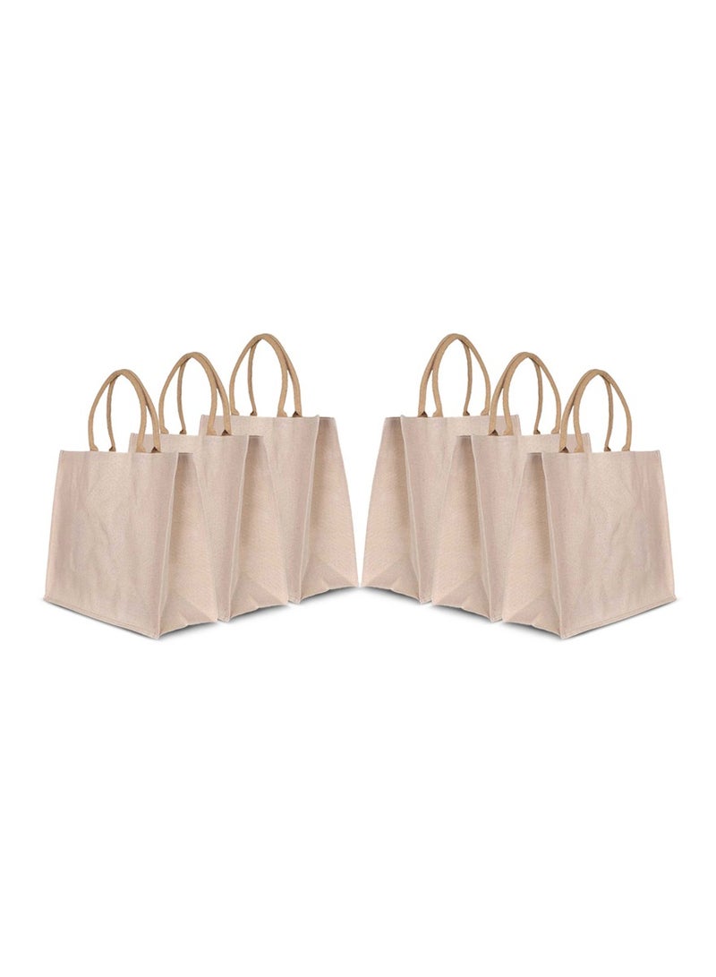Green Bag (Pack of 10) Plain Jute Bags - Eco friendly (45x40x20)