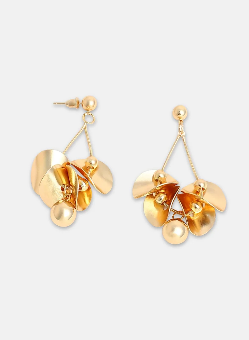 Sohi  Layered Petal Drop Earrings for Women | Best Price UAE