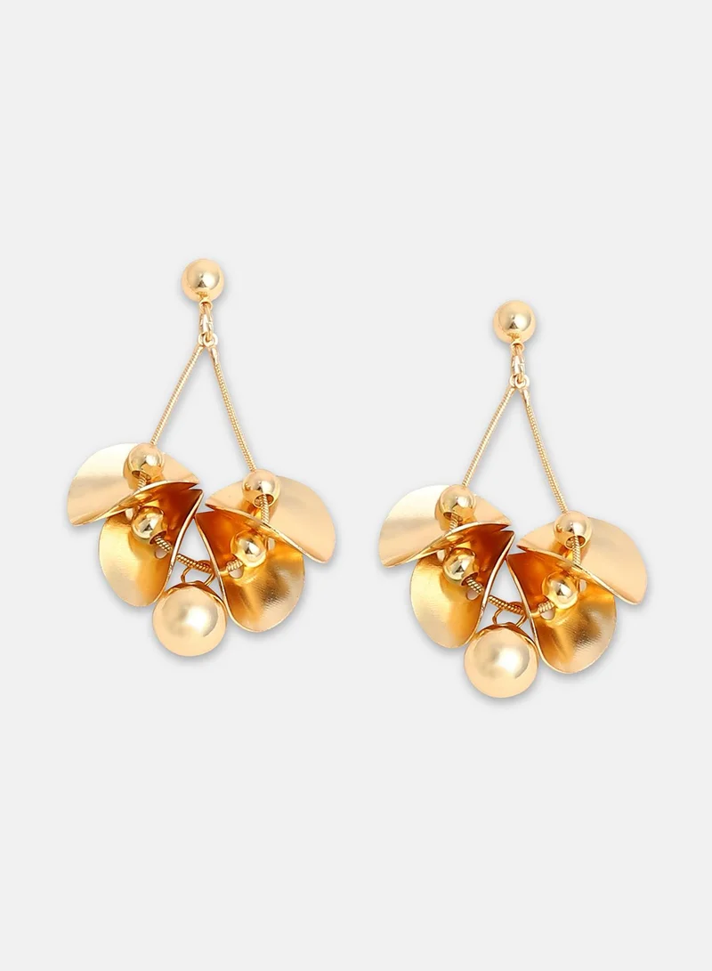 Sohi  Layered Petal Drop Earrings for Women | Best Price UAE