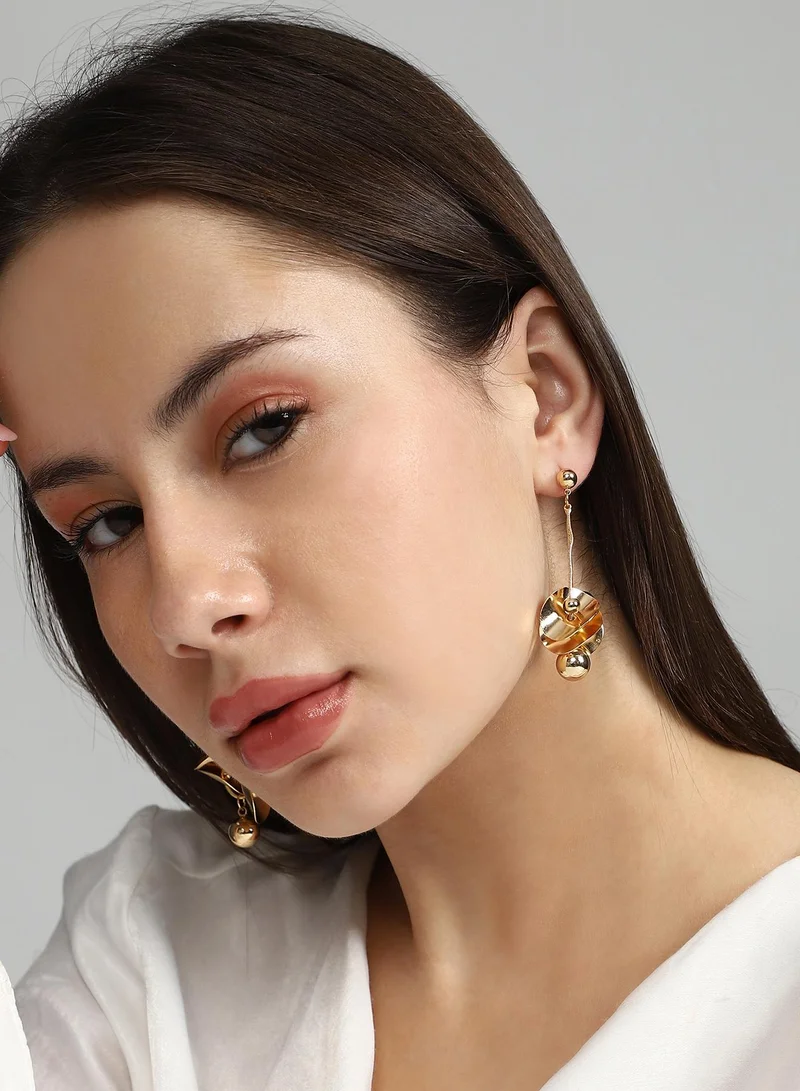 Sohi  Layered Petal Drop Earrings for Women | Best Price UAE