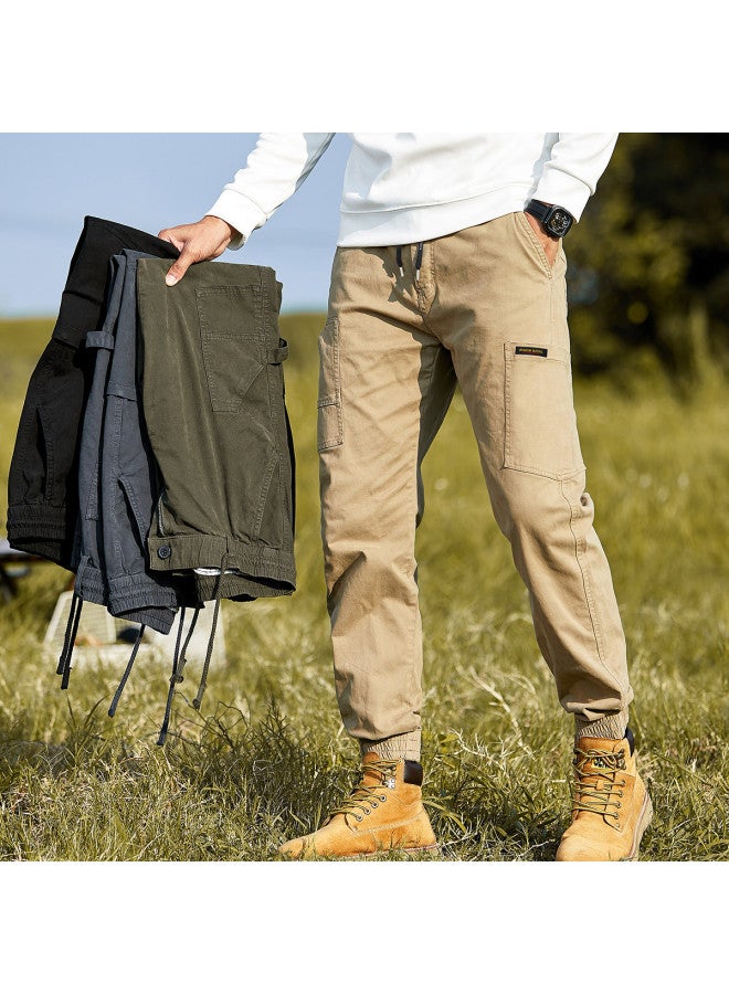 ROMON Popular Hit】american Cargo Pants Men's Spring And Autumn Outdoor Paratrooper Pants Trendy Versatile Slim-fit Men's Tapered Pants - Image 2