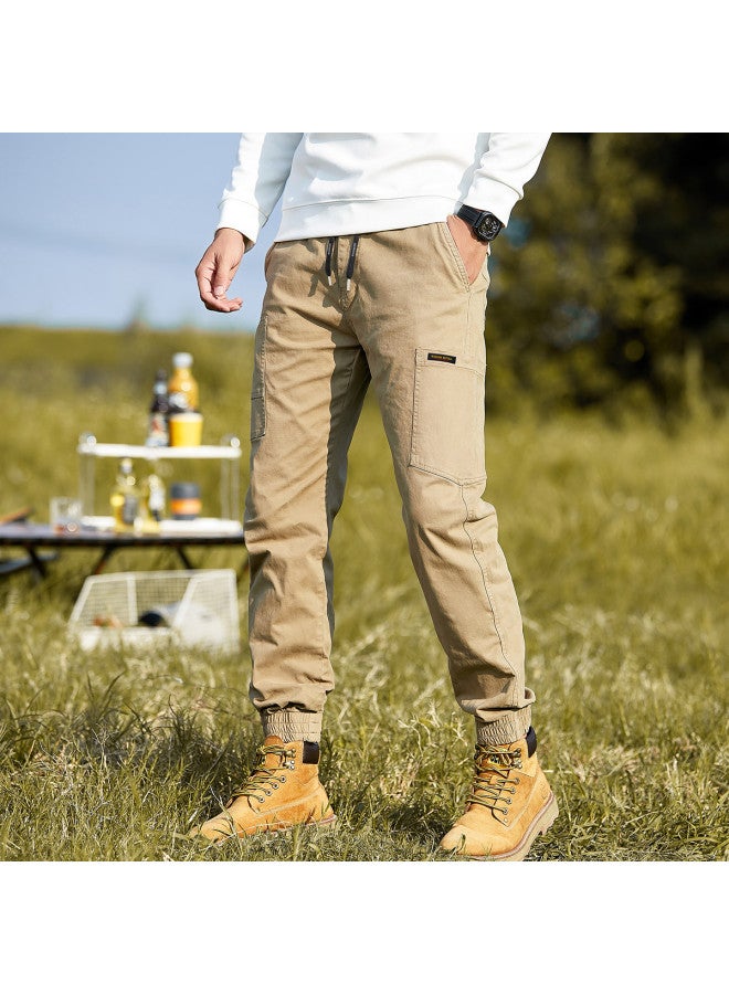 ROMON Popular Hit】american Cargo Pants Men's Spring And Autumn Outdoor Paratrooper Pants Trendy Versatile Slim-fit Men's Tapered Pants - Image 3
