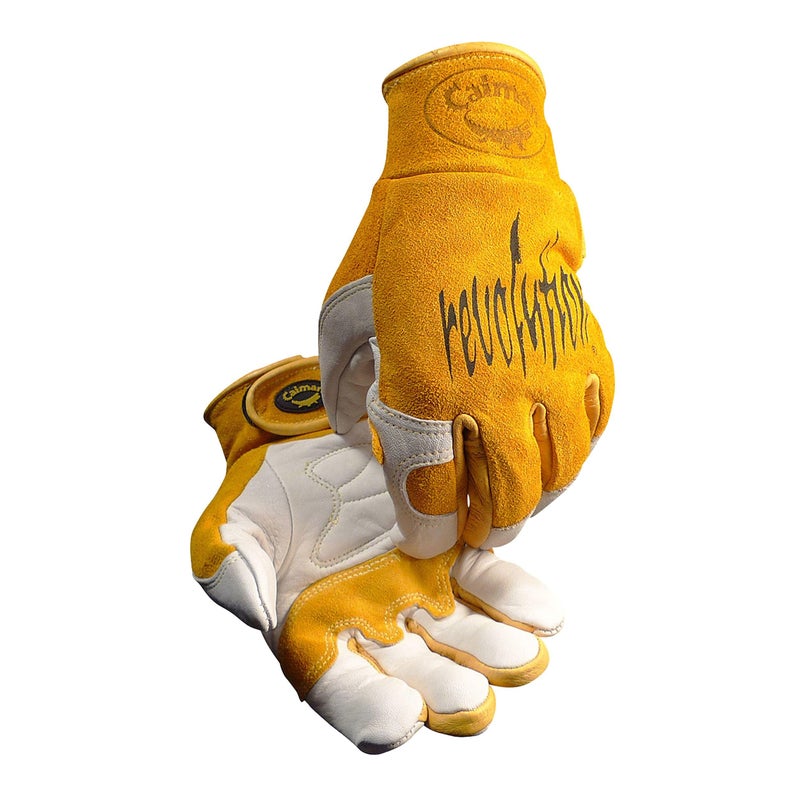 Caiman Luxury Pro Series White Tail Deerskin Gloves, X-Lg/Yellow - Image 1