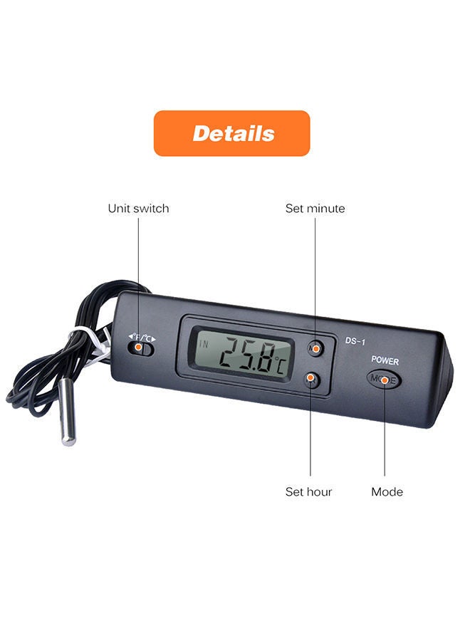 NIBEMINENT Electronic Digital Thermometer Black 12.50X3.50X4.00cm - Image 2