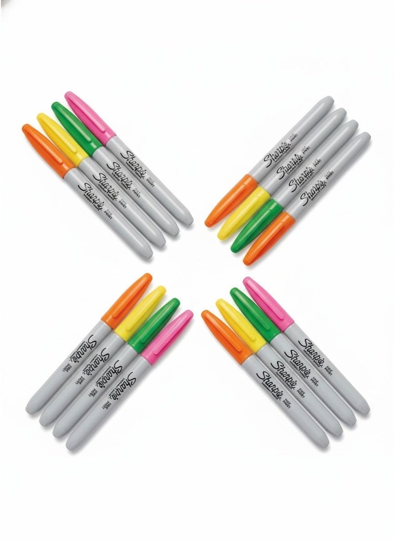 Sharpie 16-Piece Neon Permanent Marker Set – Bright Multicolour Markers for Writing, Art & Creativity - Image 3