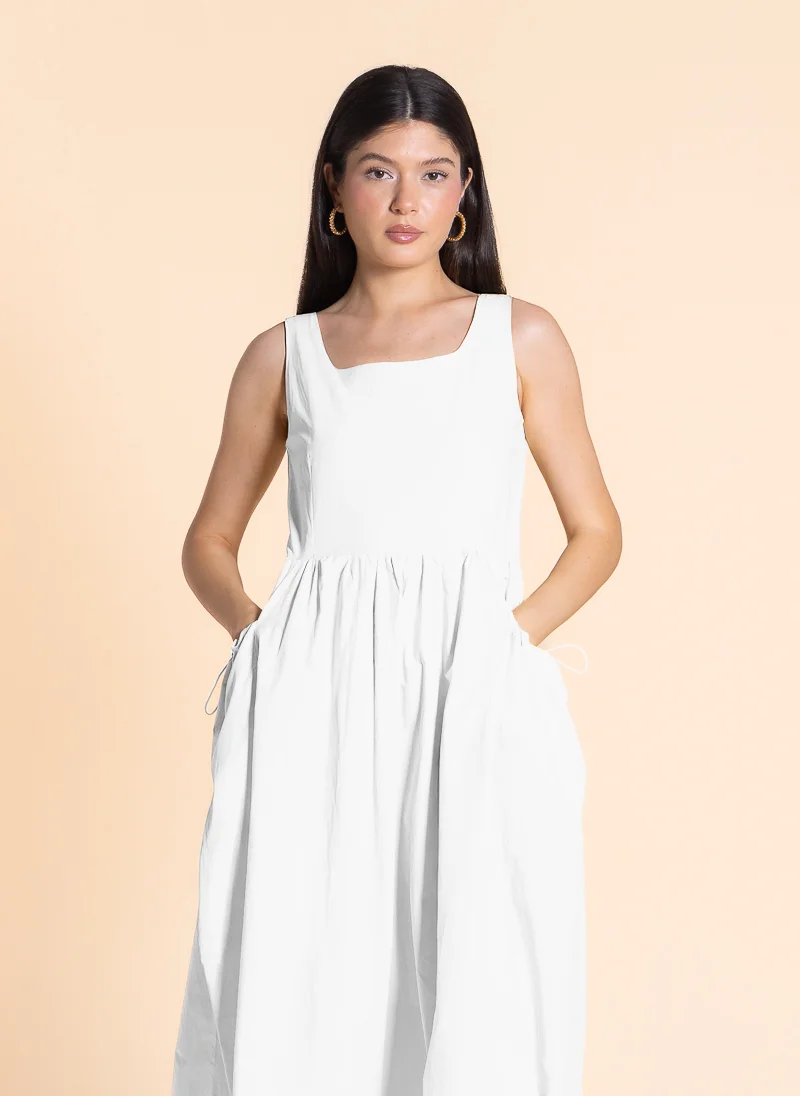 شايبس White Midi Dress