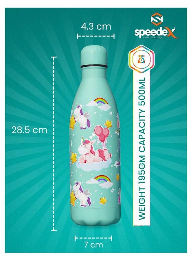 Speedex Thermos Bottle - 500 ML Vacuum Insulated Stainless Steel for Kids, Men, Women - Thermosteel Bottle Ideal for School, Office, Travel Flask for Hot & Cold Beverages - Printed - Image 4