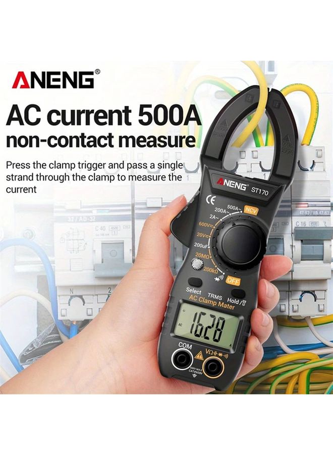 ANENG ST170 Black B18 Cross Red Clamp Meter Multifunctional Testing Pen 1999 Count LED Screen - Image 3