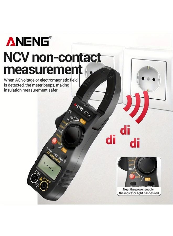 ANENG ST170 Black B18 Cross Red Clamp Meter Multifunctional Testing Pen 1999 Count LED Screen - Image 5