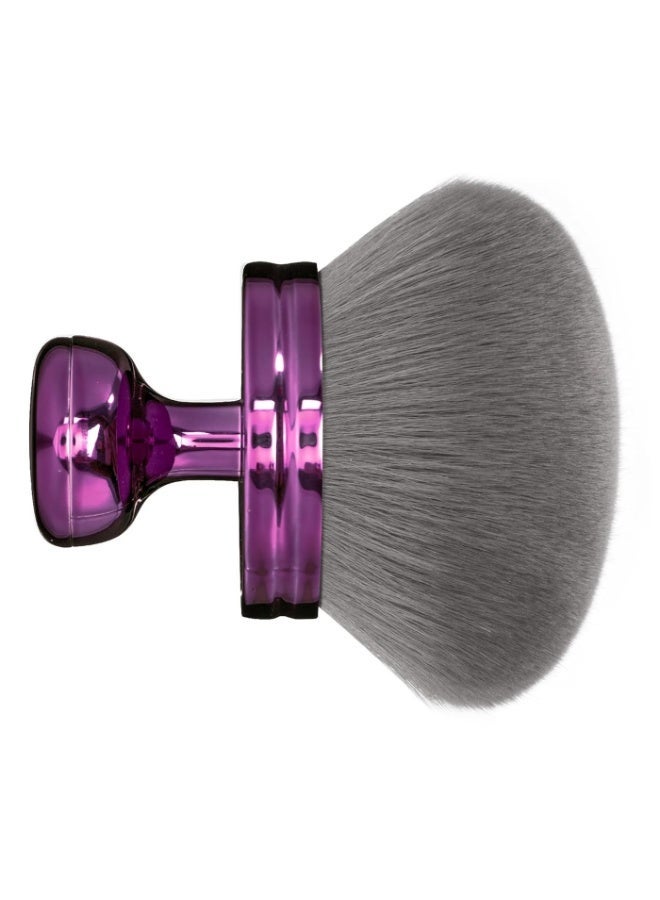 Blend u0026 Blur Extra Large Body Makeup Brush for Self Tanner,Leg Makeup u0026 Bronzer Self Tan Applicator, 3.2inch Wide Round Head Kabuki Brush For Application with Drawstring Bag (Purple) - Image 1