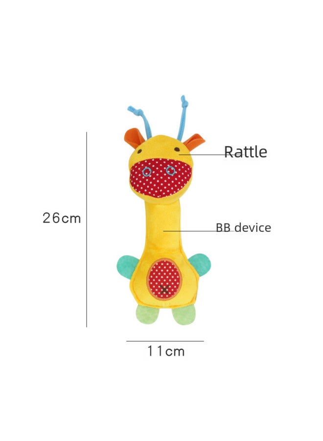 Bbsky Crocodile Donkey Monkey Infant Hand-held Rattle BB Stick Baby Toy 0.055-Color:Beige Bear ]  - Image 3