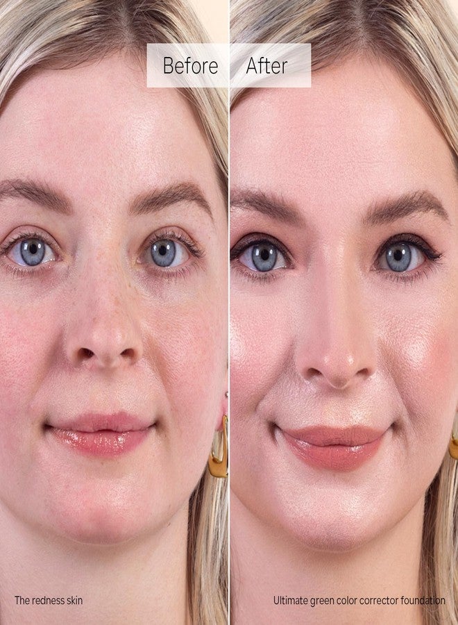 KYDA كيدا كريم أساس يتغير لونه باللون الأخضر، كريم تصحيح اللون CC مع سنتيلا، يوحد لون البشرة الحمراء، خفيف الوزن وغير دهني، مرطب، تغطية خفيفة، خافي عيوب للوجه متعدد الاستخدامات مع لمسة طبيعية - Image 4