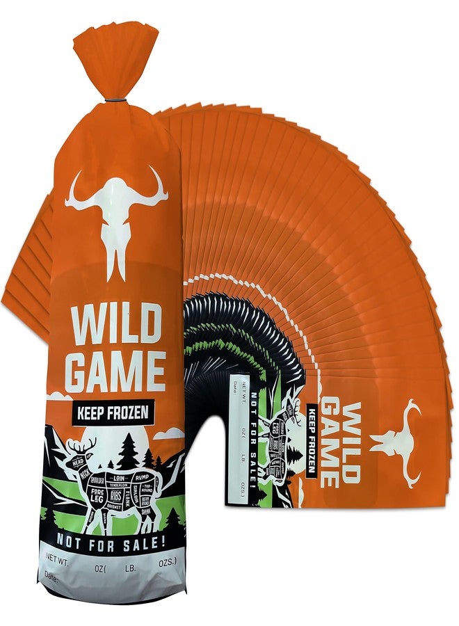 Skywin 50 Pack Wild Game Bags (1-2 lb) Meat Freezer Bags for Freezer Storage 11” x 4”, Protect Your Meat from Freezer Burn - Image 1