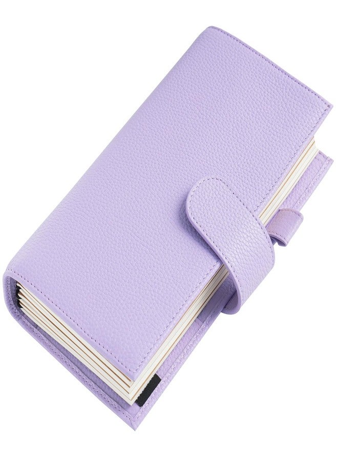 Moterm Companion Traveler's Notebook Cover - Upgraded Design with Back Pocket (Standard Size, Pebbled-Lavender) - Image 1
