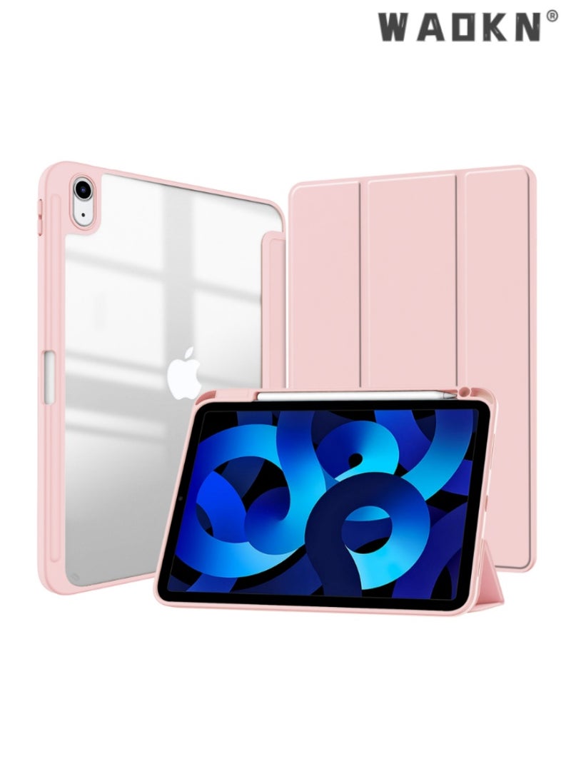 دبليو أيه أو كي أن الجيل العاشر من آي باد 10.9 بوصة حالة واقية ، ذكية حالة واقية مع القلم الأخدود ، صدمة برهان تغطية كاملة حالة واقية ، التلقائي النوم / الاستيقاظ وظيفة ، دائم تصميم عصري ، الوردي - Image 1