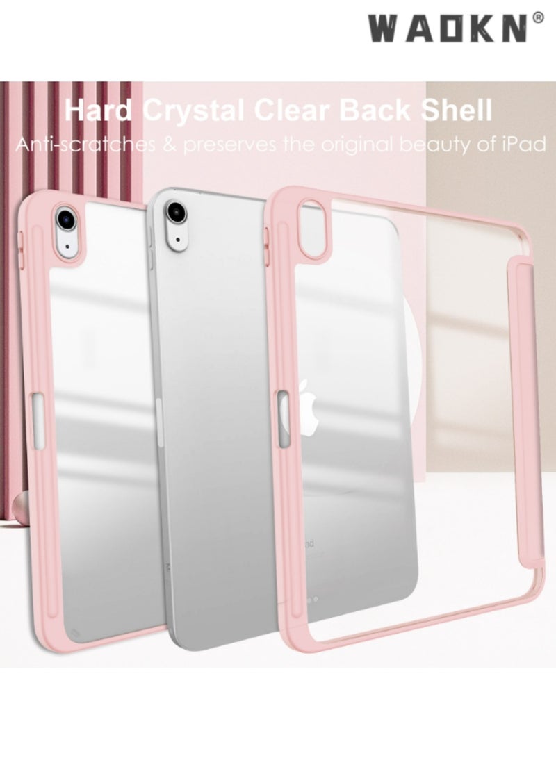 دبليو أيه أو كي أن الجيل العاشر من آي باد 10.9 بوصة حالة واقية ، ذكية حالة واقية مع القلم الأخدود ، صدمة برهان تغطية كاملة حالة واقية ، التلقائي النوم / الاستيقاظ وظيفة ، دائم تصميم عصري ، الوردي - Image 3