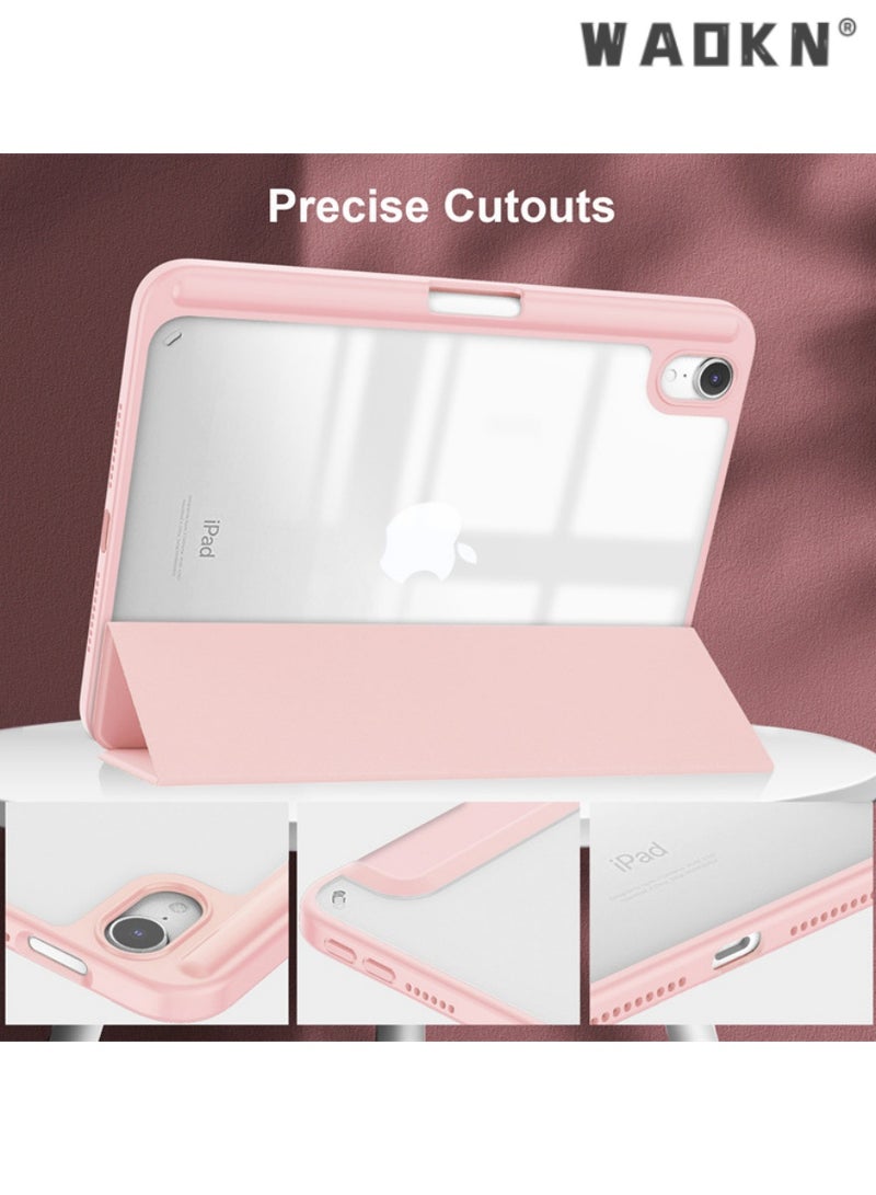 دبليو أيه أو كي أن الجيل العاشر من آي باد 10.9 بوصة حالة واقية ، ذكية حالة واقية مع القلم الأخدود ، صدمة برهان تغطية كاملة حالة واقية ، التلقائي النوم / الاستيقاظ وظيفة ، دائم تصميم عصري ، الوردي - Image 2