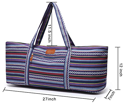 ELENTURE Large Yoga Mat Bag for Women Men, Travel Gym Bag for Pilates Office Beach Workout, Yoga Mat Tote Carrier with Mat Strap for 1/4" 1/2" Thick Exercise Yoga Mat - Image 2