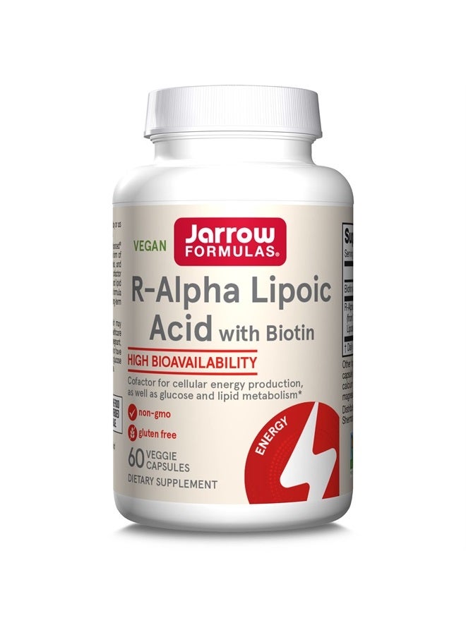 jarrow formulas R-Alpha Lipoic Acid Dietary Supplement - High Bioavailability - Antioxidant Support - Includes Biotin - 60 Servings (Capsules) (PACKAGING MAY VARY) - Image 1
