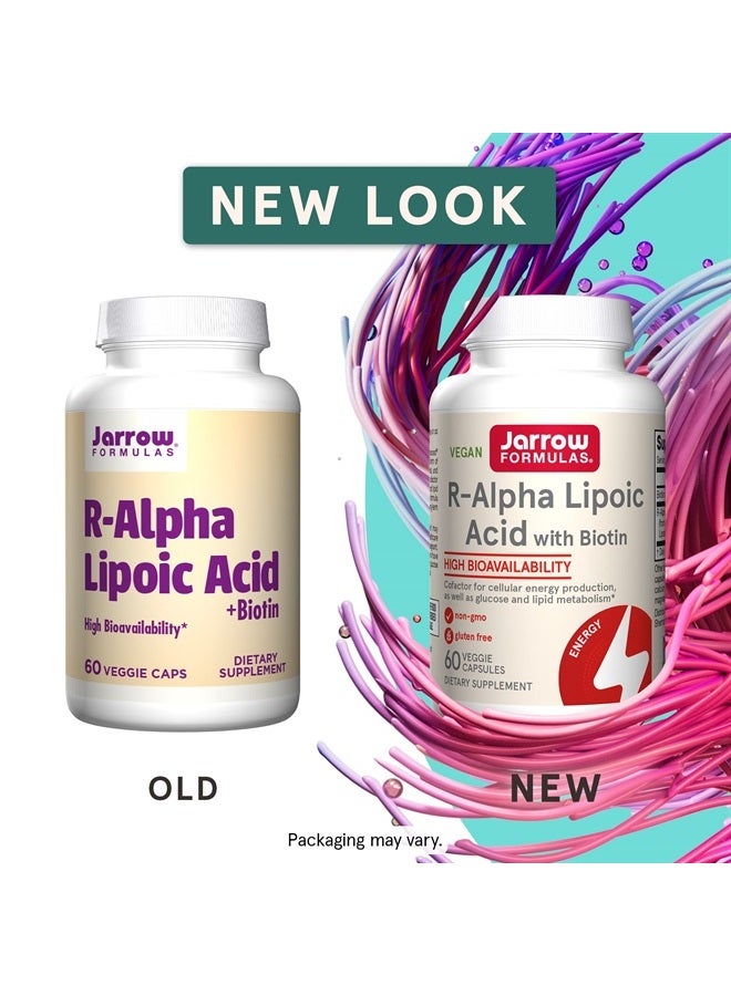 jarrow formulas R-Alpha Lipoic Acid Dietary Supplement - High Bioavailability - Antioxidant Support - Includes Biotin - 60 Servings (Capsules) (PACKAGING MAY VARY) - Image 2